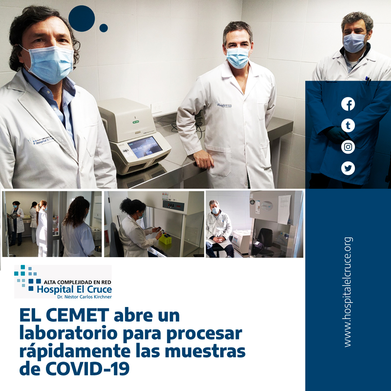  EL CEMET abre un laboratorio para procesar rápidamente las muestras de COVID-19