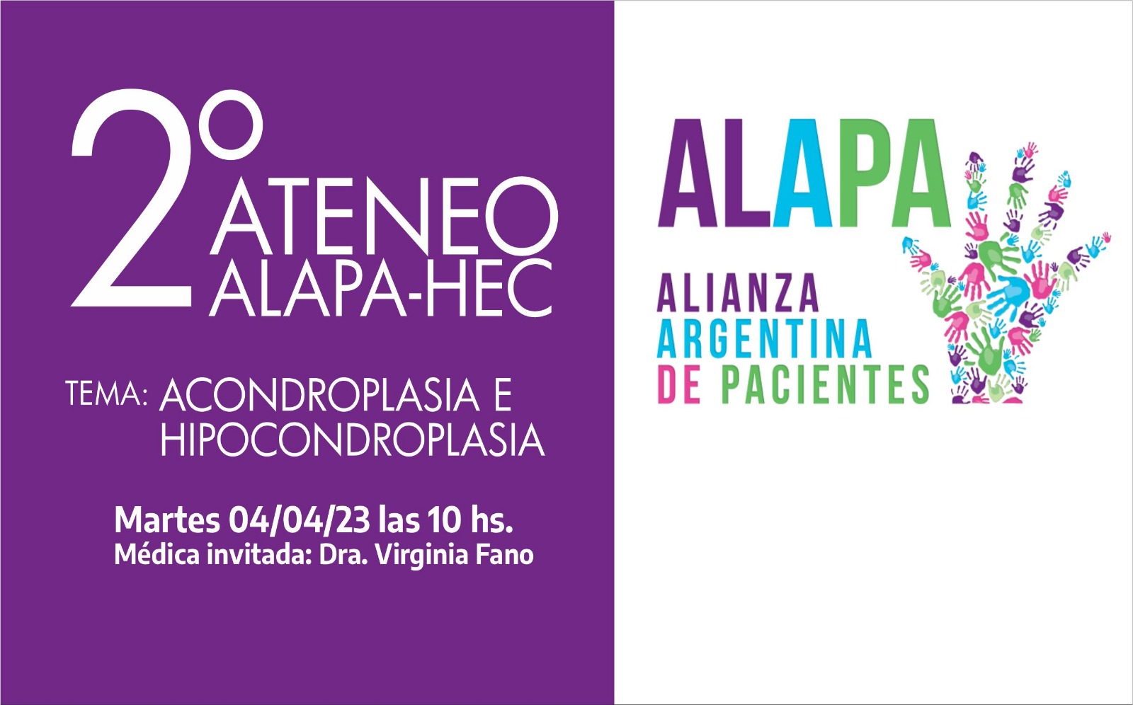 Encuentro de profesionales y pacientes: Acondroplasia HEC/ ALAPA