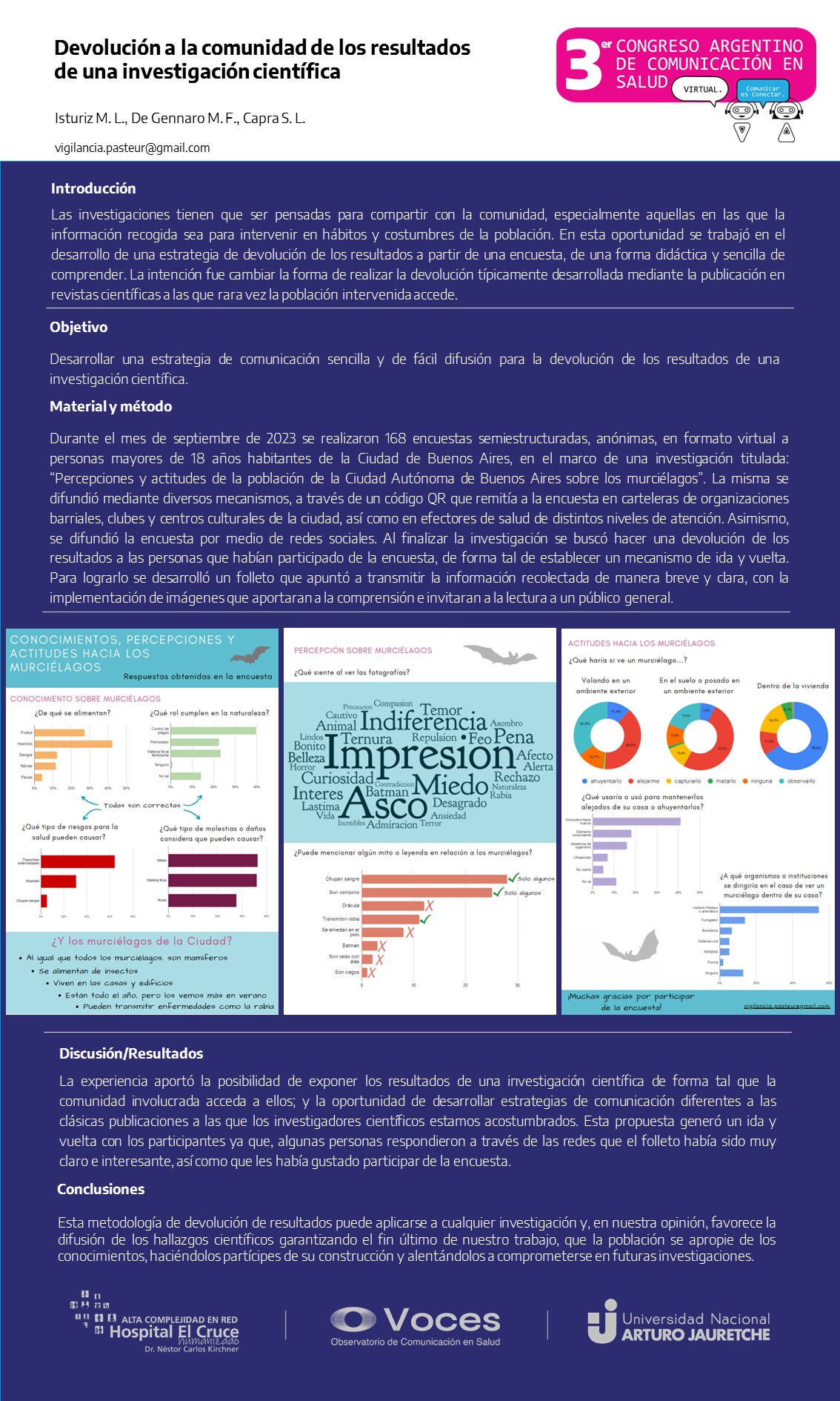 Devolución a la comunidad de los resultados de una investigación cientí­fica